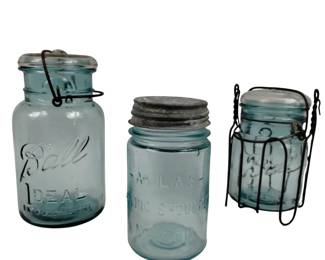Antique Blue Ball Jars