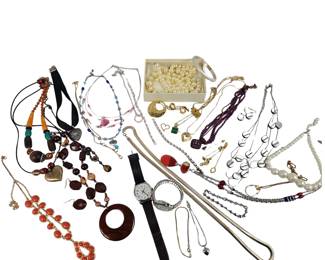 Misc Costume Jewelry LOT Necklaces Watches Bracelets
