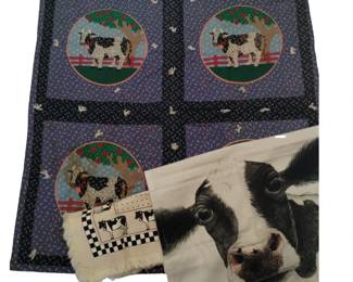 Milk Cow Holstein Quilted Wall Decor Placemat Towel