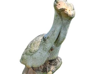 Vintage Pair of Geese Figure Outdoor Garden Henri Studio 1988
