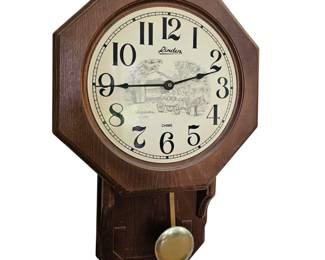 Linden Wall Clock Keeps Time Pendulum