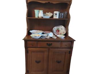 Vintage Furniture Hutch 1 Drawer Cabinet Removable Shelf