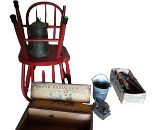Wooden Frank Siddall Soap Box Kettle Red Chairs Box Hand tools