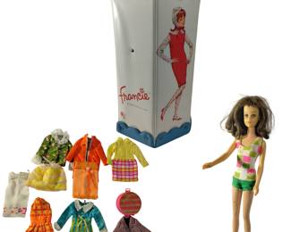 1960s Francie Barbie Doll Case Original Outfit Clothes