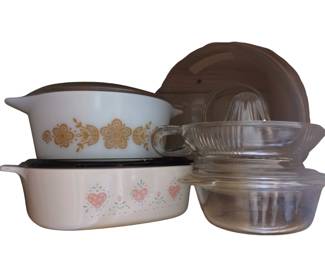 Covered Corelle Pyrex Dishes