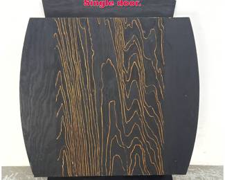 Lot 213 Custom Made Exotic Wall Cabinet. Single door.