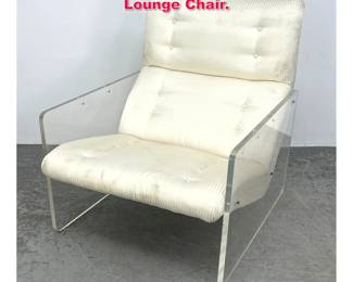 Lot 219 Pace Style Lucite Acrylic Style Lounge Chair. 