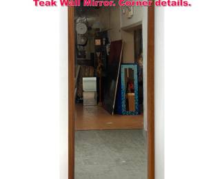 Lot 178 Aksel Kjersgaard, Danish Modern Teak Wall Mirror. Corner details. 
