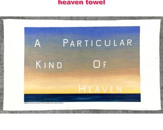 Lot 294 Large Ed Ruscha a particular kind of heaven towel