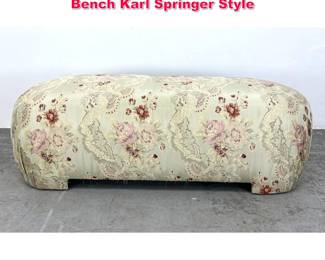 Lot 275 Large Decorator Upholstered Pouf Bench Karl Springer Style