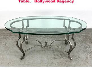 Lot 5 Italian Decorator Glass Top Coffee Table. Hollywood Regency