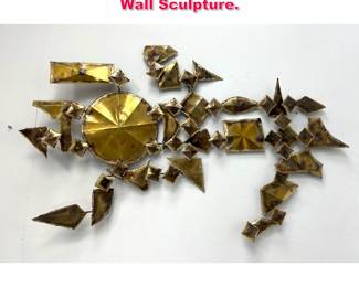 Lot 200 J. Alexander Brutalist Mixed Metal Wall Sculpture. 