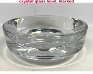 Lot 37 Willy Johansson for Hadeland Norway crystal glass bowl. Marked