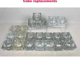 Lot 595 21 glass Gaetano Sciolari Glass Cube replacements