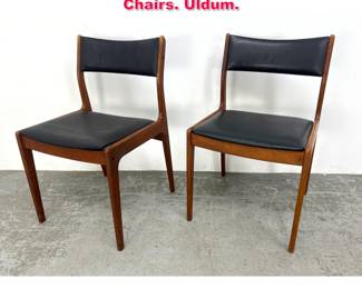 Lot 473 Pair Danish Modern Teak Dining Chairs. Uldum.