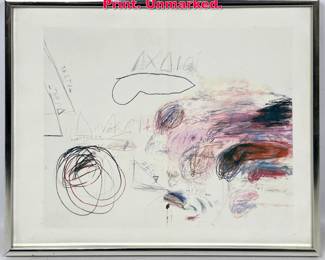 Lot 346 Cy Twombly offset lithograph Print. Unmarked.