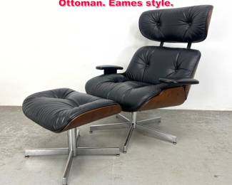 Lot 429 Plycraft Attributed Lounge Chair and Ottoman. Eames style. 