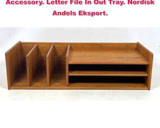 Lot 253 Danish Modern Teak Desk Accessory. Letter File In Out Tray. Nordisk Andels Eksport. 