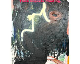 Lot 24 Abstract Modern Painting on Canvas. Thick Impasto Painting. 