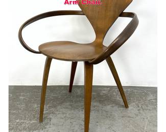Lot 168 Norman Cherner Walnut Ribbon Arm Chair. 