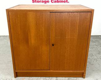 Lot 424 Danish Teak Modern Two Door Storage Cabinet. 