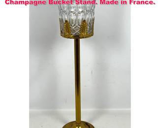 Lot 285 French Brass and Crystal Champagne Bucket Stand. Made in France.