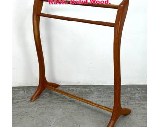 Lot 148 Custom Studio Made Quilt Towel Rack. Solid Wood. 