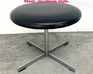 Lot 224 Mid Century Modern Steel base Stool. Jacobsen style. 