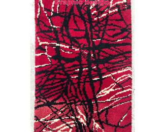 Lot 252 3 X 5 Abstract Modern Carpet Rug. Graphic design.