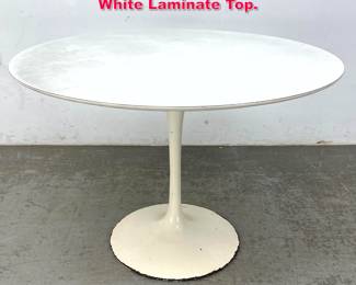 Lot 166 EERO SAARINEN Tulip Dining Table. White Laminate Top. 