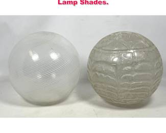 Lot 164 2 Vintage glass globes Shades. Lamp Shades.