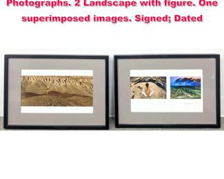 Lot 468 2pcs SAM HASKINS Color Photographs. 2 Landscape with figure. One superimposed images. Signed Dated 