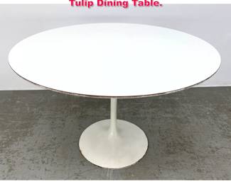 Lot 238 Eero Saarinen style White Laminate Tulip Dining Table. 