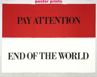 Lot 413 Pair Bruce Nauman offset poster prints