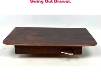 Lot 92 Modern Wall Mount Display Shelf with Swing Out Drawer. 