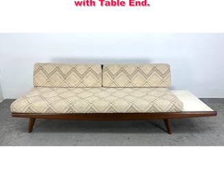 Lot 242 Mid Century Modern Sofa Couch with Table End. 