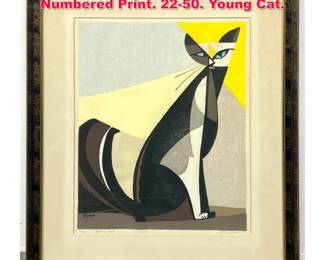 Lot 362 INAGAKI TOMOO Signed and Numbered Print. 2250. Young Cat.