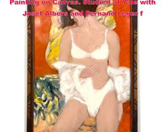 Lot 353 NORMAN RUBINGTON Portrait Painting on Canvas. Studied at Yale with Josef Albers and Fernand Leger f