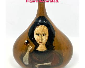 Lot 32 Polia Pillin Studio Art Pottery Vase. Figure decorated. 