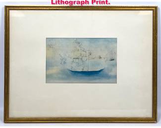 Lot 51 Paul Klee Harbor Scene Lithograph Print. 