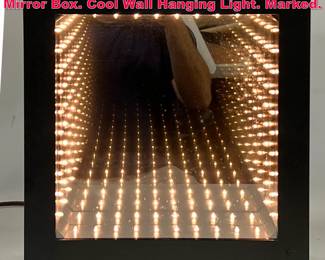 Lot 333 CAN YOU IMAGINE Infinity Light Mirror Box. Cool Wall Hanging Light. Marked. 
