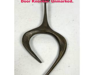 Lot 47 After Paul Evans Bronze Modernist Door Knocker. Unmarked. 