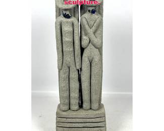 Lot 204 Ethnic Carved stone Figural sculpture. 