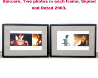 Lot 477 SAM HASKINS Photographs Models, Dancers. Two photos in each frame. Signed and Dated 2009. 
