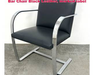 Lot 239 Mies van der Rohe Knoll Brno Flat Bar Chair Black Leather, markedlabel