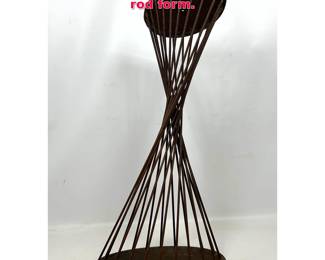 Lot 14 Modernist Iron Sculpture. Hourglass rod form. 
