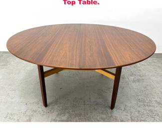 Lot 77 LEWIS BUTLER for KNOLL Walnut Top Table. 