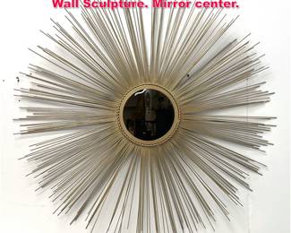 Lot 482 Contemporary Modern Starburst Wall Sculpture. Mirror center. 