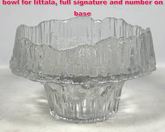 Lot 55 Tapio Wirkkala Stellaria Centerpiece bowl for Iittala, full signature and number on base