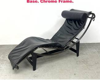 Lot 243 Le Corbusier style Chaise Lounge on Base. Chrome Frame. 
